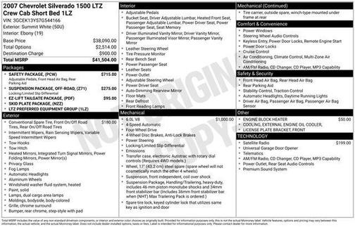 Summit White 2007 Chevrolet Silverado 1500 LTZ Crew Cab