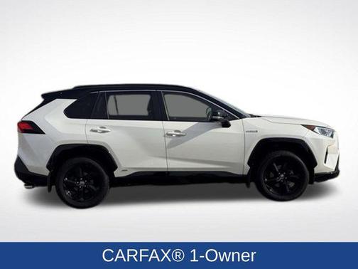 Blizzard Pearl w/Black Roof 2019 Toyota RAV4 Hybrid SE