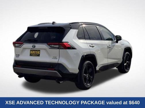Blizzard Pearl w/Black Roof 2019 Toyota RAV4 Hybrid SE