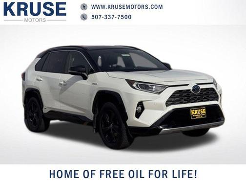 Blizzard Pearl w/Black Roof 2019 Toyota RAV4 Hybrid SE