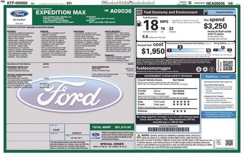 Star White Metallic Tri-Coat 2022 Ford Expedition Max Limited