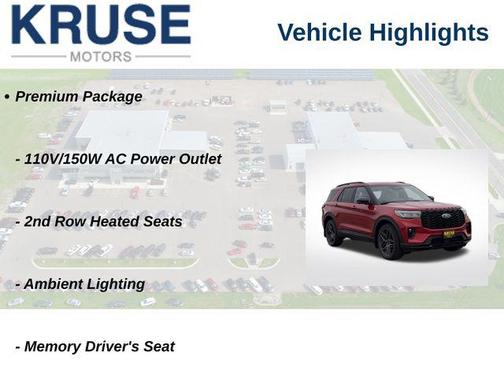 Rapid Red Metallic Tinted Clearcoat 2025 Ford Explorer ST-Line