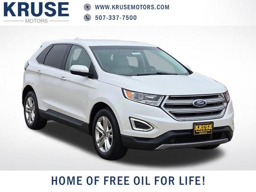White Platinum Metallic Tri-Coat 2015 Ford Edge Titanium