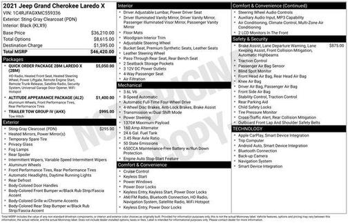 Sting-Gray Clearcoat 2021 Jeep Grand Cherokee Laredo