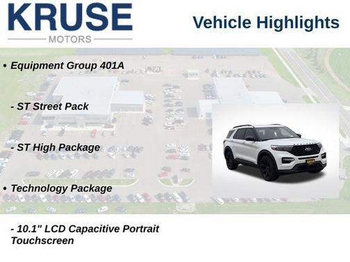 Star White Metallic Tri-Coat 2023 Ford Explorer ST
