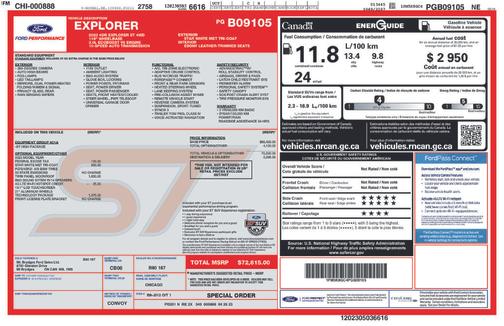White 2023 Ford Explorer Base