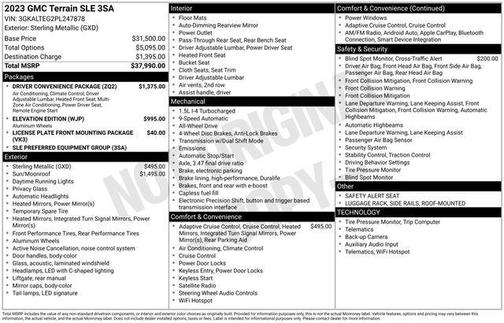 Sterling Metallic 2023 GMC Terrain SLE