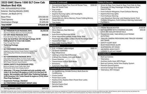 Sterling Metallic 2023 GMC Sierra 1500 SLT