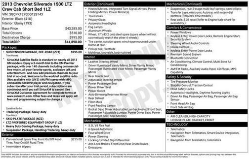 Black 2013 Chevrolet Silverado 1500 LTZ