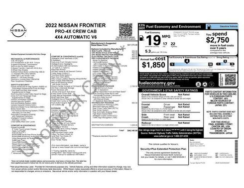 Super Black 2022 Nissan Frontier PRO-4X