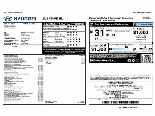 2021 Hyundai VENUE SEL