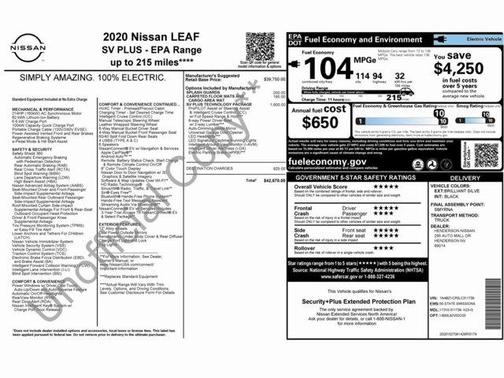 2020 Nissan Leaf SV PLUS