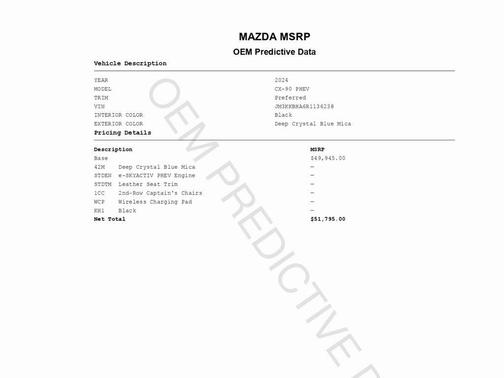 2024 Mazda CX-90 PHEV Preferred
