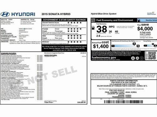 2015 Hyundai SONATA Hybrid Base