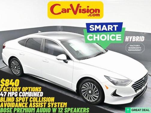 Hyper White 2022 Hyundai SONATA Hybrid Limited