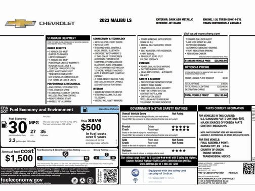 2023 Chevrolet Malibu 1LS