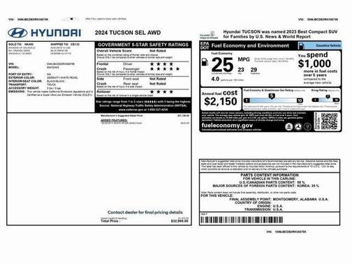 2024 Hyundai TUCSON SEL