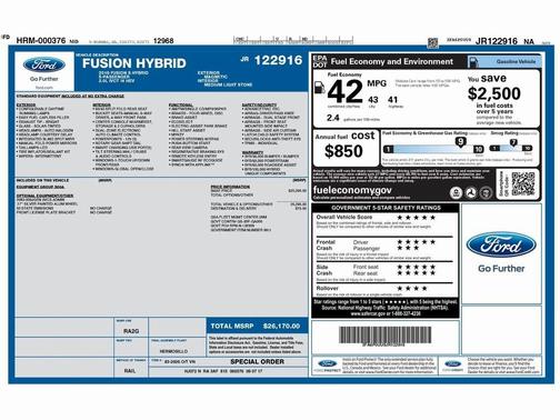 2018 Ford Fusion Hybrid S