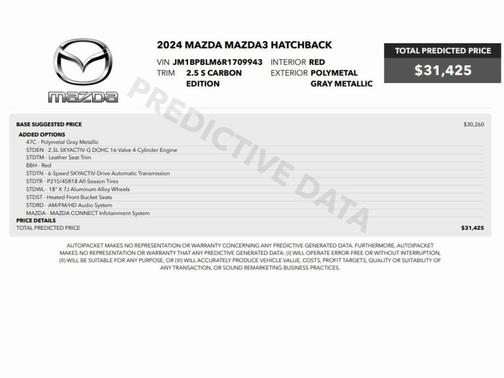2024 Mazda Mazda3 2.5 S Carbon Edition