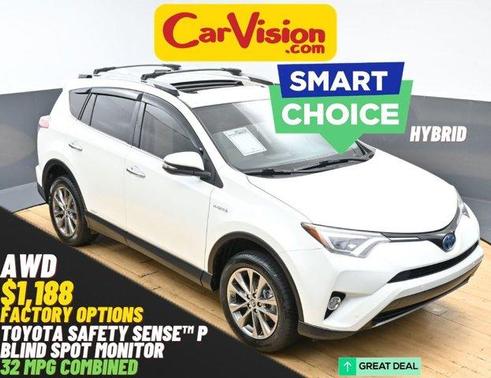 Blizzard Pearl 2018 Toyota RAV4 Hybrid Limited