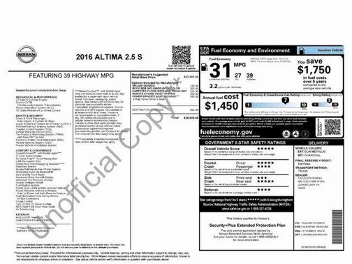 2016 Nissan Altima 2.5 S