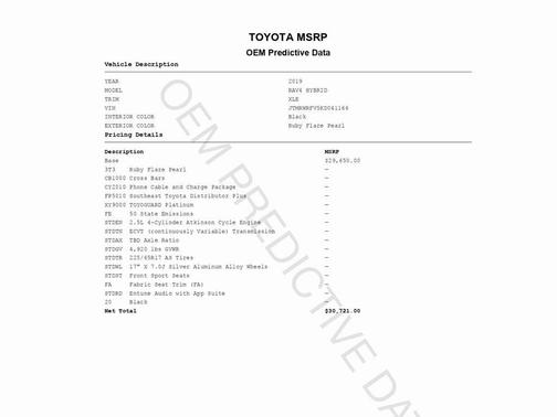 2019 Toyota RAV4 Hybrid XLE