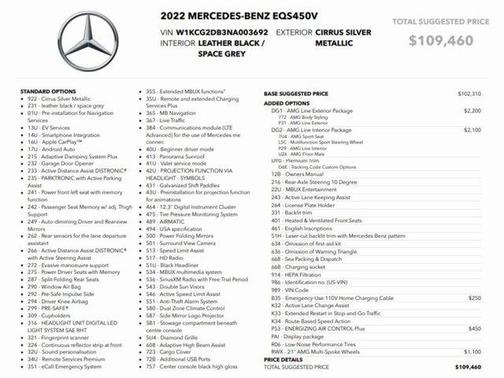 2022 Mercedes-Benz EQS 450+ Base