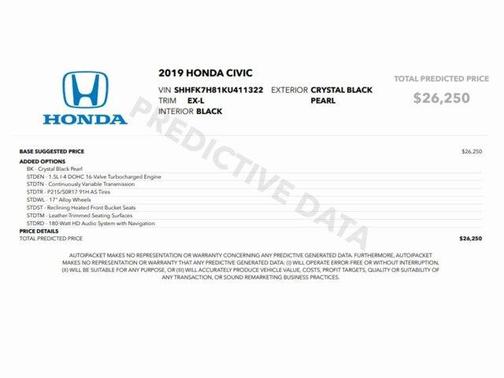 2019 Honda Civic EX-L w/ Navigation