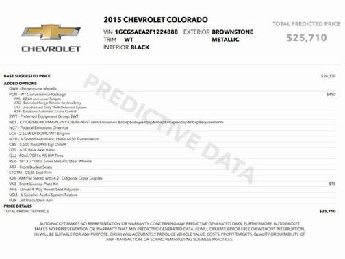 2015 Chevrolet Colorado WT
