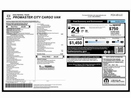2022 RAM ProMaster City Base