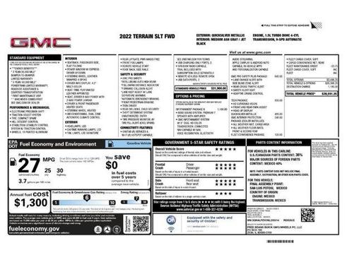 Quicksilver Metallic 2022 GMC Terrain SLT