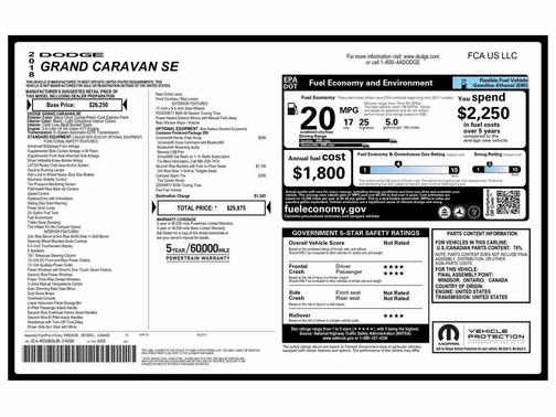 2018 Dodge Grand Caravan SE