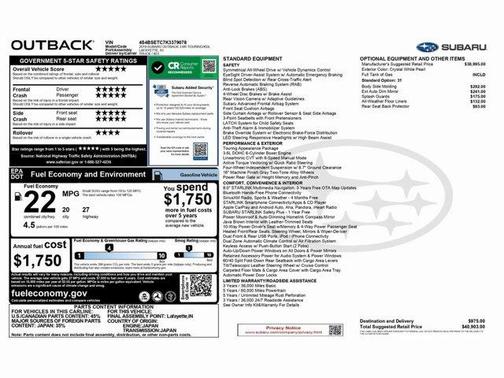 2019 Subaru Outback 3.6R Touring