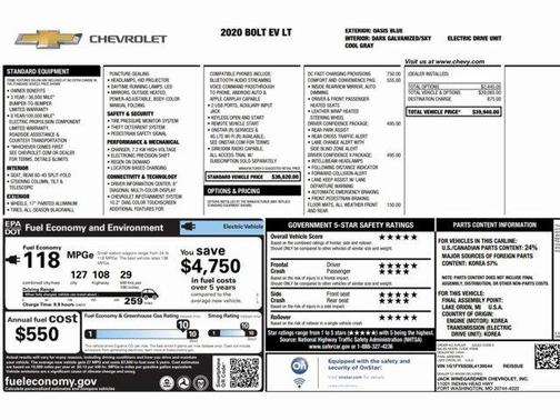 2020 Chevrolet Bolt EV LT