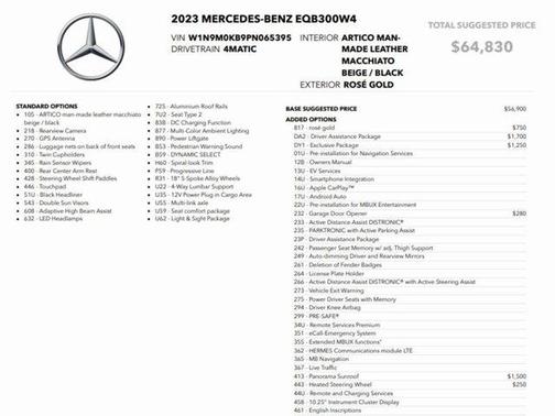 2023 Mercedes-Benz EQB 300 Base 4MATIC