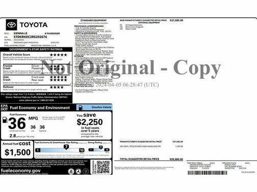 2024 Toyota Sienna LE