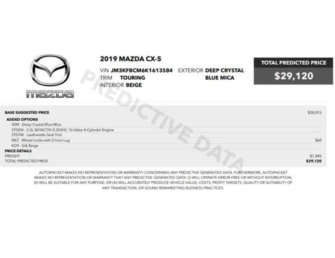 Deep Crystal Blue Mica 2019 Mazda CX-5 Touring