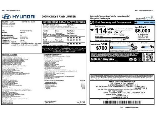 Cyber Gray 2025 Hyundai IONIQ 5 Limited