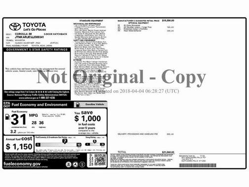 2018 Toyota Corolla iM Base