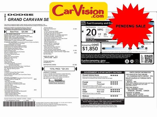 2017 Dodge Grand Caravan SE