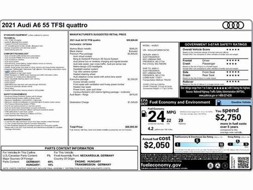 2021 Audi A6 55 Premium Plus