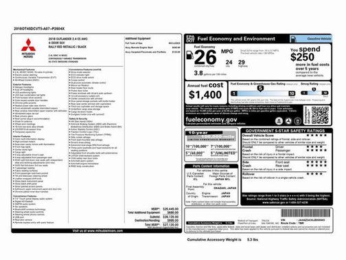 2018 Mitsubishi Outlander ES