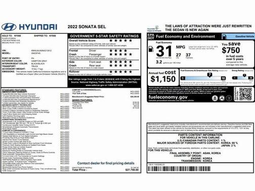 2022 Hyundai SONATA SEL