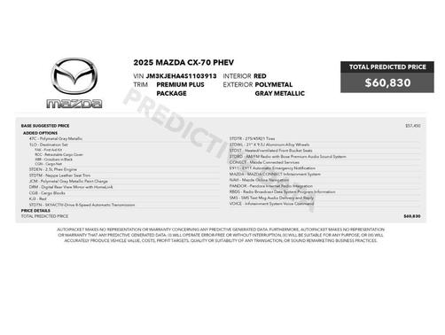 Polymetal Gray Metallic 2025 Mazda CX-70 PHEV CX-70