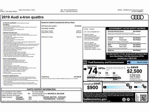 2019 Audi e-tron Premium Plus