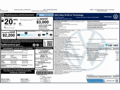 2023 Volkswagen Atlas 3.6L SE w/Technology