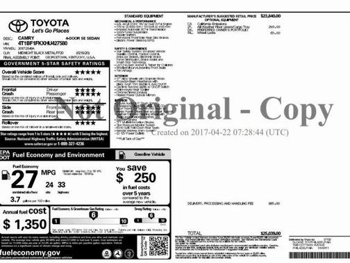 2017 Toyota Camry XLE