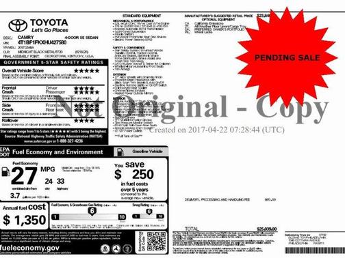 2017 Toyota Camry SE