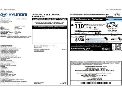 Blue 2023 Hyundai IONIQ 5 SE Standard Range