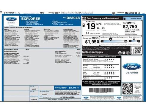 Blue 2017 Ford Explorer Base